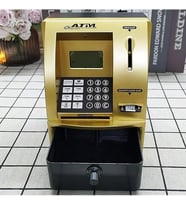 Ekran ATM Şifreli Kumbara Kağıt Demir Para Girişli Kartlı Sesli Yönlendirme Takvim Saat