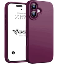 iPhone 16 Plus İle Uyumlu Kılıf İnce Ve Dayanıklı Sıvı Silikon 3 Katmanlı Tam Kaplamalı Şık Yumuşak Jel Hissi Yüksek Kalite Kauçuk Telefon Kılıfı (Mürdüm)