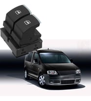 VOLKSWAGEN CADDY SOL İKİLİ CAM DÜĞMESİ ANAHTARI 2003--2009 KROM