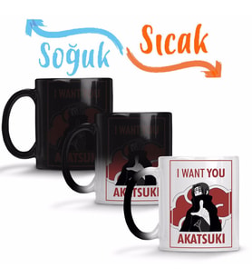 Recruta Akatsuki Naruto Sihirli Kupa Bardak Porselen