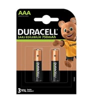 Duracell 1.2v 750 Mah Aaa Şarjlı Kalem Pil 2li