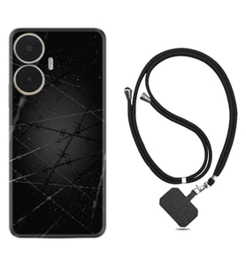Realme C55 Kılıf Silikon Boyun Askılı İpli Desenli Silikon Dikenli Tel 1779