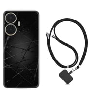 Realme C55 Kılıf Silikon Boyun Askılı İpli Desenli Silikon Dikenli Tel 1779