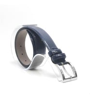 Lacivert 3 cm Klasik Metal Tokalı Rugan Erkek Çocuk Kemer