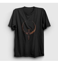 Presmono Unisex Siyah Logo Oyun Quake I T-Shirt 511513tt
