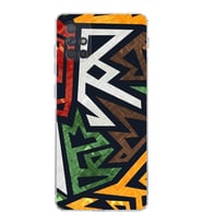 Samsung Galaxy A71  Kamera Korumalı  Kapak Soyut Grafiti  Tasarımlı  Şeffaf Kılıf