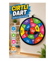 Cırtlı Toplu Çocuk Dart Oyunu – Taşınabilir Hedef ve Beceri Oyunu