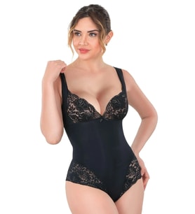Giyim Arias Closet Siyah Mı Emay 2947 Dantelli Agraflı Body Korse