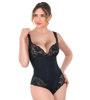 Giyim Arias Closet Siyah Mı Emay 2947 Dantelli Agraflı Body Korse