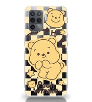 Oppo Reno 5 Lite Uyumlu Winnie The Pooh Desenli Şeffaf Telefon Kılıfı