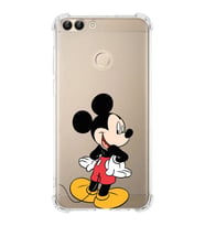 Huawei P Smart  Köşe Korumalı Antişok Kapak Mickey Mouse Tasarımlı Şeffaf  Kılıf