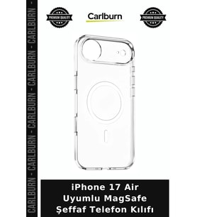 iPhone 17 Air Uyumlu MagSafe Şeffaf Telefon Kılıfı Akıllı Kılıf Cihaz Koruyucu Aksesuar Model