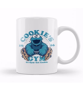 Cookie's Gym 1966 Kurabiye Canavarı Kupa Bardak Porselen