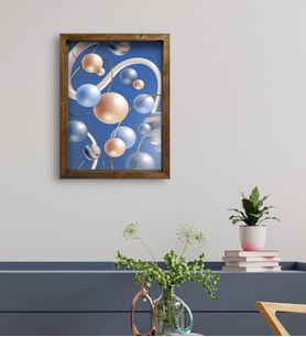 BK Gift Otel Odası Konseptli Doğal Masif Ahşap Çerçeveli Tablo 45x65cm-32