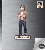 Kişiye Özel Erkek Ahşap Magnet -2