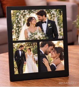 Fotoğraftan Kişiye Özel 3 Kişilik Masa Fotograf Cercevesi 13 x 18 cm MDF Çerçeve - Kişiye Özel Hediye 3. Model