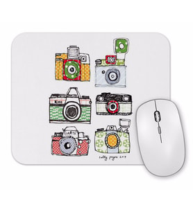 Watercolor Camera Mouse Pad