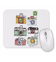 Watercolor Camera Mouse Pad