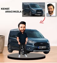 Kendi Aracınızla Size Özel Arabalı Karikatür Biblo model 3