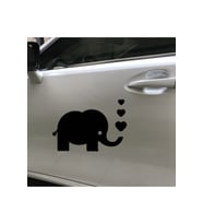 Karikatür Sevimli Fil Bebek Tasarım Oto Sticker Siyah 15*20 Cm