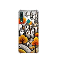 PrintiFy Huawei Y9 Prime 2019 ile Uyumlu Düşlerin Dansı Serisi Göçebe Şatolar Tasarımlı Uv Baskılı Köşe Korumalı Antişok Kılıf