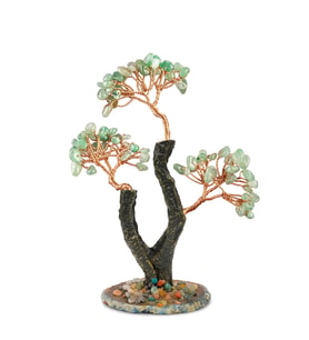 Aventurin Taşı El Yapımı 8x17cm Doğal Taş Dekoratif Hayat Ağacı
