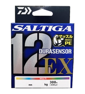 Daiwa Saltiga Durasensor 12EX 300m Multicolor Örgü - İp Misina 0.16mm - 1.5PE - 14Kg