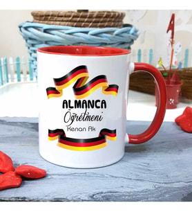 Almanca  Öğretmenine Özel Öğretmenler Günü Hediyesi Kişiye Özel Kupa Bardak