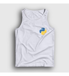 Presmono Unisex Beyaz Logo Python Developer Yazılımcı Atlet 336367tt (Beyaz)