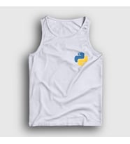 Presmono Unisex Beyaz Logo Python Developer Yazılımcı Atlet 336367tt (Beyaz)