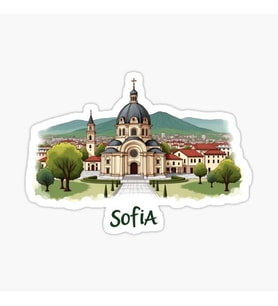 Sofya Bulgaristan Çıkartması Araba Sticker Etiket 19CM