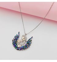 ANNE BEBEK RENKLİ TAŞLI 925 AYAR GÜMÜŞ