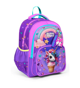 Coral High Mor Pembe Unicorn Kız Çocuk İlkokul Okul Sırt Çantası