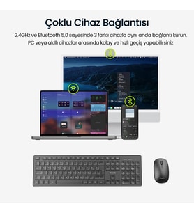 Philips Spt6318 Kablosuz Klavye Ve Mouse Seti, Tam Boyutlu, Sağ Ve Sol Elle Kullanıma Uygun Türkçe Q