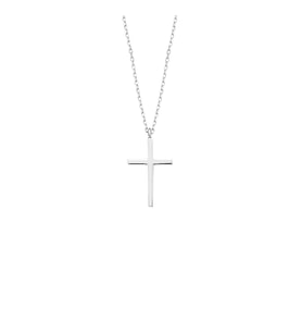 Beyaz Altın Zarif Cross Kolye