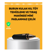 Mey İthalat® USB Şarjlı Sessiz Burun ve Kulak Kılı Temizleme Cihazı
