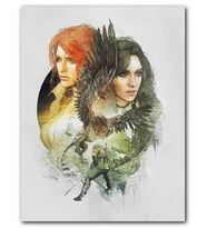 Cakatablo MDF (Ahşap) Tablo Witcher Anime Yennefer Ve Triss Görseli