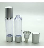BOŞ LOSYON VE KREM ŞİŞESİ 50 ML (2 ADET)  AİRLESS BOŞ ŞİŞE (Şeffaf)