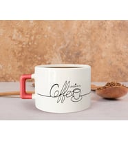 BK Gift Kişiye Özel İsimli Pembe Kulplu Çay & Kahve Fincanı-1, Arkadaşa Hediye, Sevgiliye Hediye