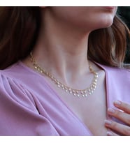 Damla Model Gold Kaplama Zirkon Taşlı Trend Kolye