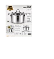 CVS 304 ÇELİK 26 CM DERİN TENCERE*4 100-1440