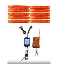 UZAKTAN KUMANDALI 9 LEDLİ 10 ADET PARMAK LED TURUNCU