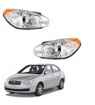 Hyundai Accent Era 2006-2009 Sarı Far Lambası Ön Far Sağ - Sol Takım