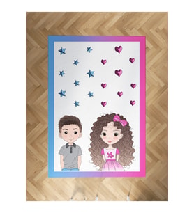 MEKTA HOME BEBEK VE ÇOCUK ODASI Kız ve Erkek Çocuk Desenli Halı