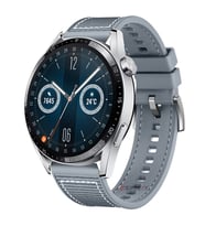 Huawei Watch GT3 Elite-Active 46mm-GT3 Pro-GT3 Se 22mm Uyumlu Dikiş Desenli Dokuma Silikon Kordon (Gri)