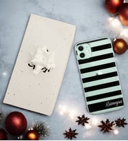 Çizgi Siyah Tasarımlı Kişiye Özel Şeffaf Telefon Kılıfı (Tüm Telefon Modelleri Mevcuttur.) - Hediye Kutulu