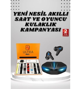 7 Kordonlu Akıllı Saat Ve Kulaklığı Anc Özelliği Kulak İçi Mikrofonlu Sesli Görüşme