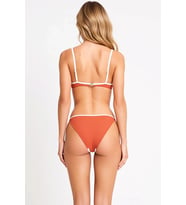 Kadın Bikini Takımı Balconette Kaplı Balenli Normal Bel Brazilian Kesim Örme Kumaş Kolsuz Düz Desen