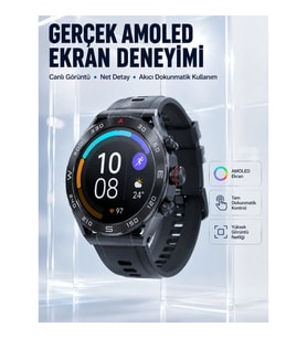 Mey İthalat® 5G Android SIM Kartlı Akıllı Saat Dönebilen HD Kamera AMOLED Ekran GPS Wi-Fi