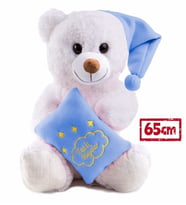 65 cm Tatlı Rüyalar Dileyen Peluş Ayıcık Mavi